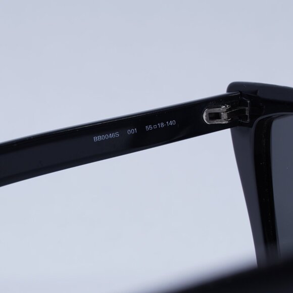 New Balenciaga BB0046S 001 Sunglasses - Black Frame, Grey Lenses